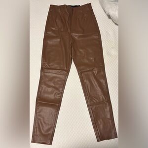 Zara Brown Faux Leather Pants
